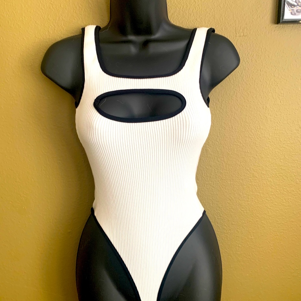 Fashion Nova White Cut out bodysuit